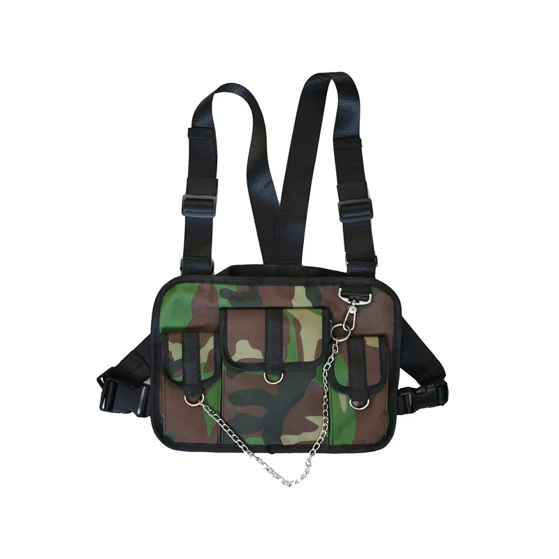 Multi-Pocket Chest-Rig Style Crossbody Bag Camo color SKU reference