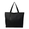34L PU Travel Tote with Smooth Zip and Personal-Item Storage Black color SKU reference