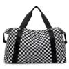 Houndstooth Foldable Weekender with Trolley Sleeve Black color SKU reference