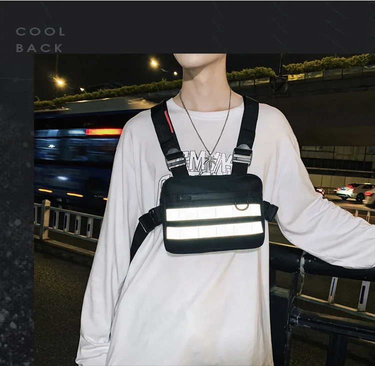 Reflective Radio Chest Rig Bag with Adjustable Harness product reference image