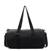 27L Embroidered Weekender Duffel with Zipper Black color SKU reference