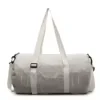 27L Embroidered Weekender Duffel with Zipper White color SKU reference