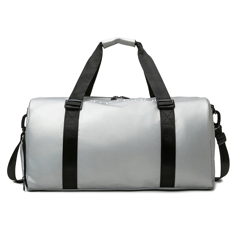 PU-Coated Nylon Weekender Duffel with Shoe Compartment Orange color SKU reference
