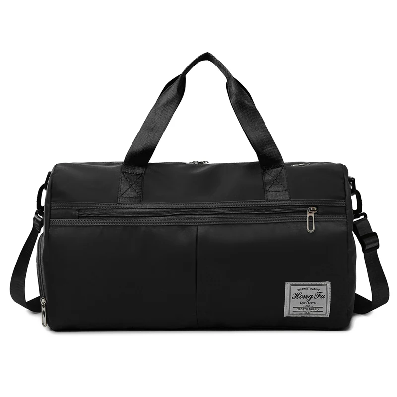 Multi-Pocket Nylon Weekender Duffel with Shoe Compartment Purple color SKU reference