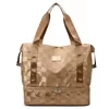 Foldable Holographic Checkerboard Weekender Gym Duffel Khaki color SKU reference