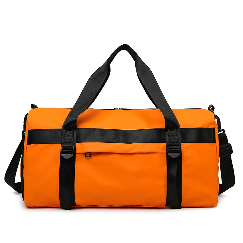 Yoga Weekender Duffel with Fixed Mat Strap and Shoe Compartment Orange color SKU reference