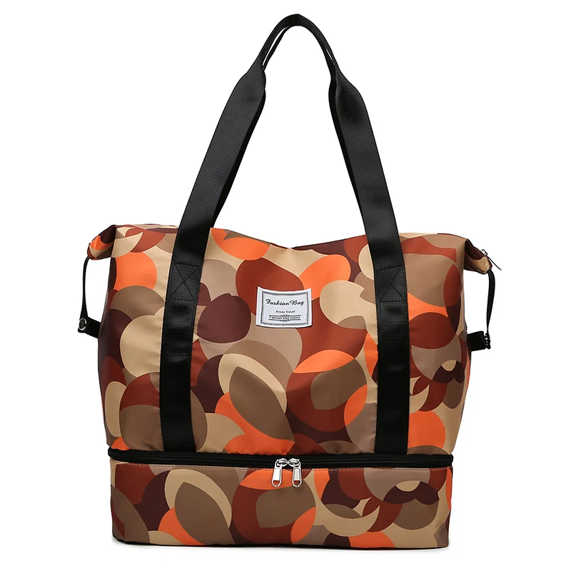 Elephant and Zebra Print Weekender with Shoe Compartment Print pattern 05 color SKU reference