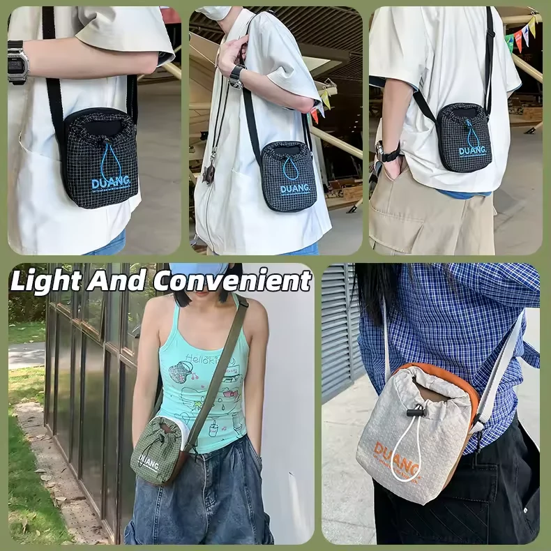 1L Nylon Drawstring Crossbody Pouch product reference image