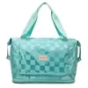 Laser Checkerboard Expandable Weekender Travel Tote Green color SKU reference