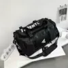 Outdoor Sports Travel Backpack with Independent Shoe Pocket Black color SKU reference
