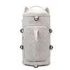 Quilted Weekender Backpack with Shoe Compartment White color SKU reference