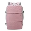 Quilted Travel Duffel Backpack with Cooler Pocket and Shoe Compartment Pink color SKU reference