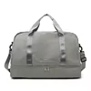 Travel Weekender Tote with Trolley Sleeve and Shoe Compartment Gray color SKU reference