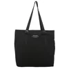 17L Nylon Shoulder Tote with Zipper Black color SKU reference