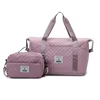 Quilted Expandable Weekender Duffel Set with Pouch Pink color SKU reference