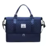 Quilted Travel Tote with Wet/Dry & Shoe Compartments Navy Blue color SKU reference