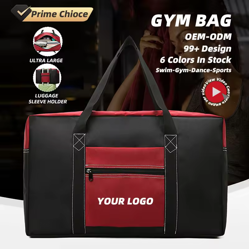Color-Block Cube Travel Duffel with Luggage Handle product reference image