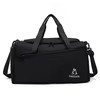 Nylon Gym Duffel with Side Mesh and Shoe Compartments Black color SKU reference