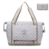 Expandable Travel Gym Duffel with Side Bottle Pocket Light Gray color SKU reference