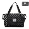 Expandable Travel Gym Duffel with Side Bottle Pocket Black color SKU reference
