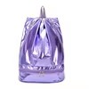 Holographic Nylon Gym Backpack with Shoe Compartment Purple color SKU reference