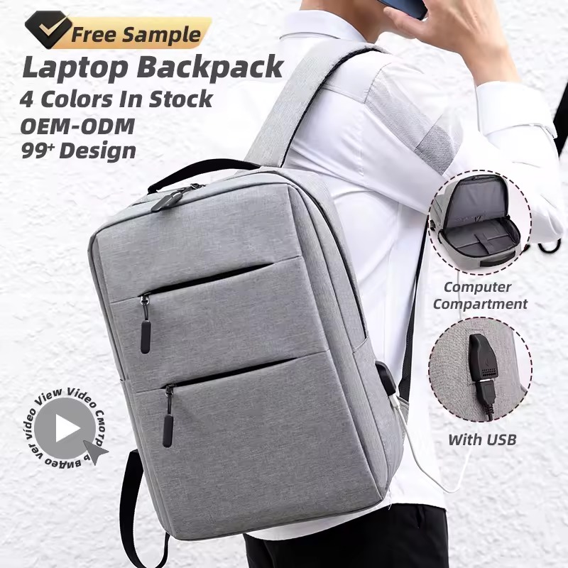 15.6-Inch Oxford Laptop Backpack with USB Port product reference image