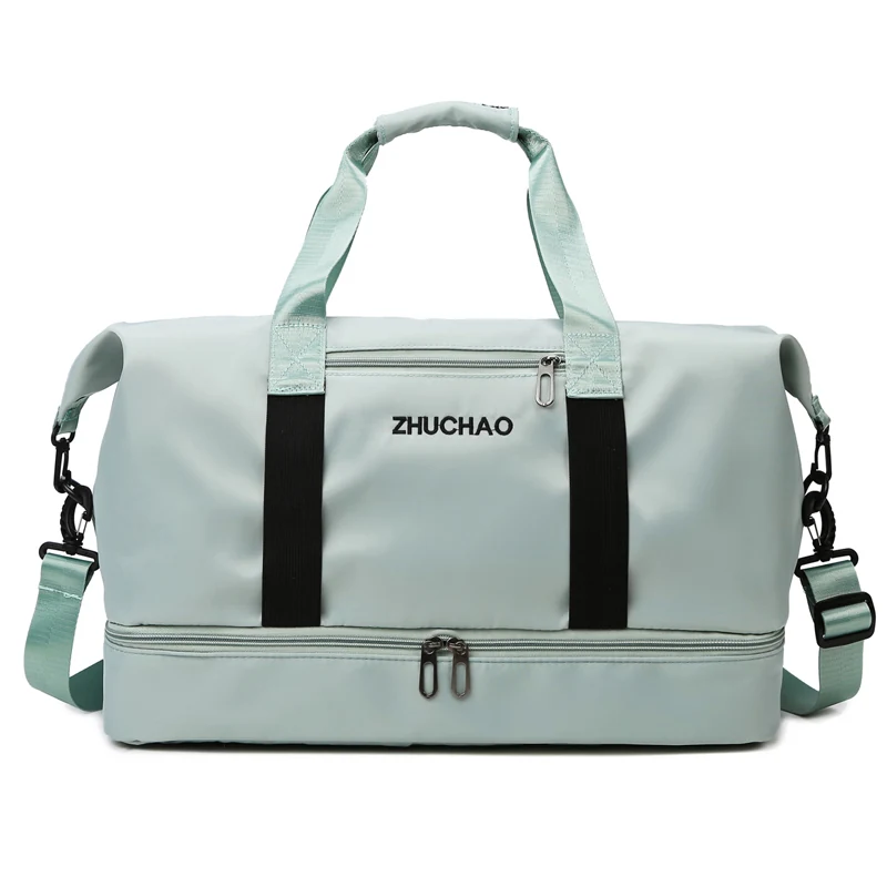 Oxford Travel Duffel with Yoga Mat Strap & Shoe Compartment Green color SKU reference