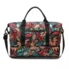 Maple-Leaf Oxford Travel Duffel with Bottom Shoe Pocket Red color SKU reference