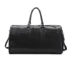 PU Travel Duffel with Independent Shoe Compartment Black color SKU reference