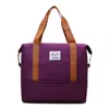 Bottom-Expandable Oxford Travel Duffel with Wet/Dry Storage Purple color SKU reference