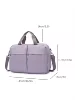 Oxford Travel Duffel with Two Front Zip Pockets Purple color SKU reference