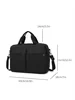 Oxford Travel Duffel with Two Front Zip Pockets Black color SKU reference