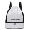 Oxford Swim and Travel Backpack with Bottom Shoe Compartment White color SKU reference
