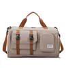 Travel Gym Duffel with Shoe Compartment and Wet-Dry Storage Khaki color SKU reference