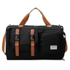 Travel Gym Duffel with Shoe Compartment and Wet-Dry Storage Black color SKU reference