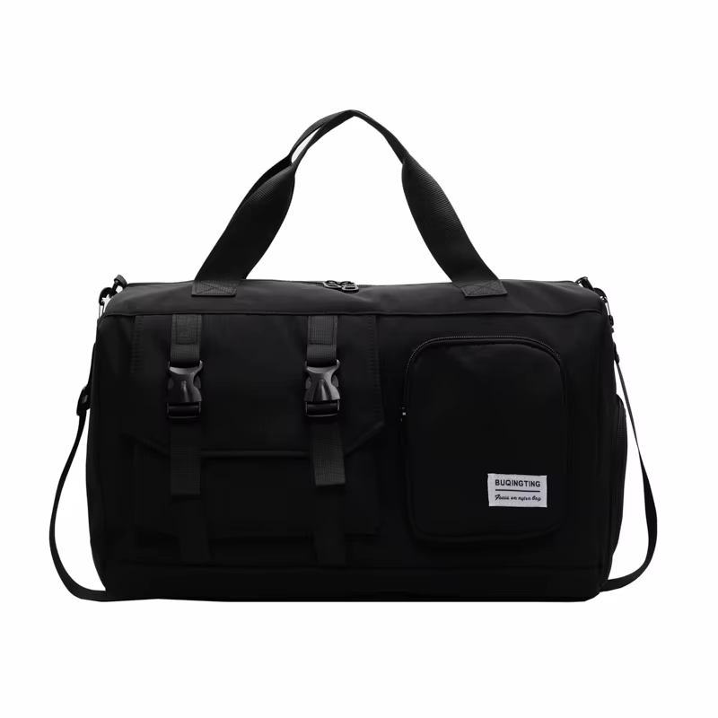 Gym & Travel Duffel with Shoe Compartment and Wet/Dry Storage Black color SKU reference