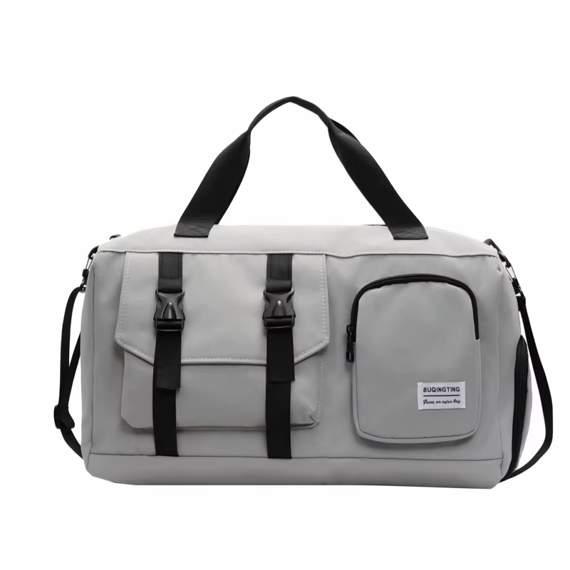 Gym & Travel Duffel with Shoe Compartment and Wet/Dry Storage Gray color SKU reference