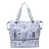 Expandable Oxford Travel Duffel with Bottom Shoe Compartment White 1 color SKU reference