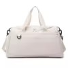 Dry-Wet Nylon Gym Duffel with Shoe Compartment White color SKU reference