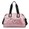 Quilted Puffer Gym Duffel with Shoe Compartment Pink color SKU reference