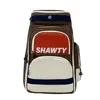 Oxford Travel Backpack with Side Zip Pocket Coffee brown color SKU reference