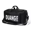 38L Polyester Travel Duffel with Adjustable Strap Black / White SKU overview reference