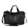 PU Gym & Travel Duffel with Removable Shoulder Strap Black color SKU reference