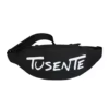 Nylon Chest & Waist Bag with PU Handle and Pendant Black color SKU reference