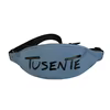 Nylon Chest & Waist Bag with PU Handle and Pendant Blue color SKU reference