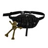 Canvas Anti-Theft Waist & Crossbody Bag Black color SKU reference
