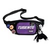 Nylon Chest Waist Bag with Side Zipper and Front Pocket Black and purple color SKU reference