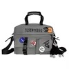 Nylon Business Crossbody Bag with Reflective Side Detail Gray color SKU reference