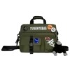 Nylon Business Crossbody Bag with Reflective Side Detail Navy green color SKU reference