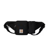 Oxford Chest Waist Bag with USB Port and Bottle Pocket Black color SKU reference